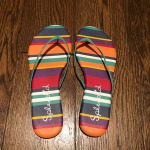 NWOT Splendid Madrid striped flip flops size 7